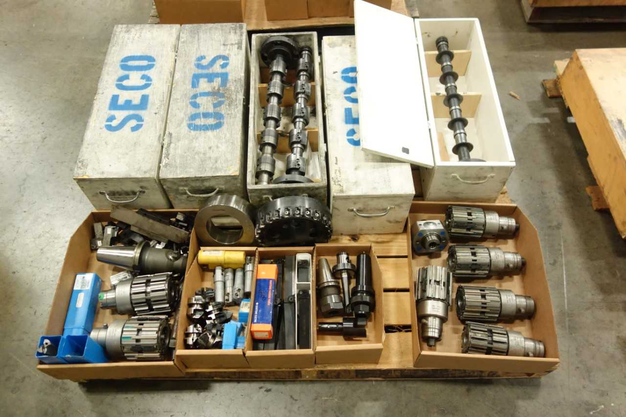 1 PALLET OF ASSORTED CUTTERS  CHUCKS  FINISHING TOOLS  SECO  NAGEL - ELECTRIC POWER TOOLS