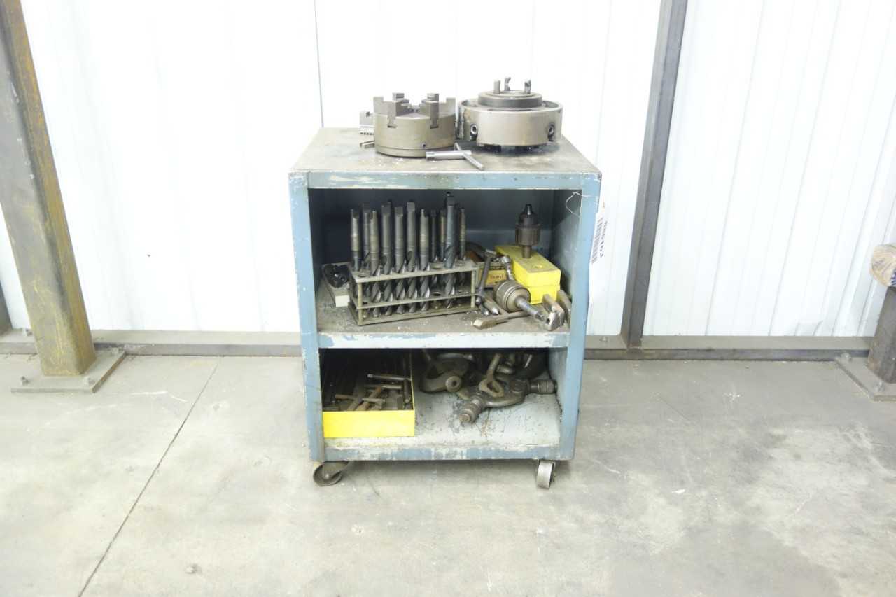 CABINET WITH ASSORTED METALWORKING TOOLS - TOOL STORAGE