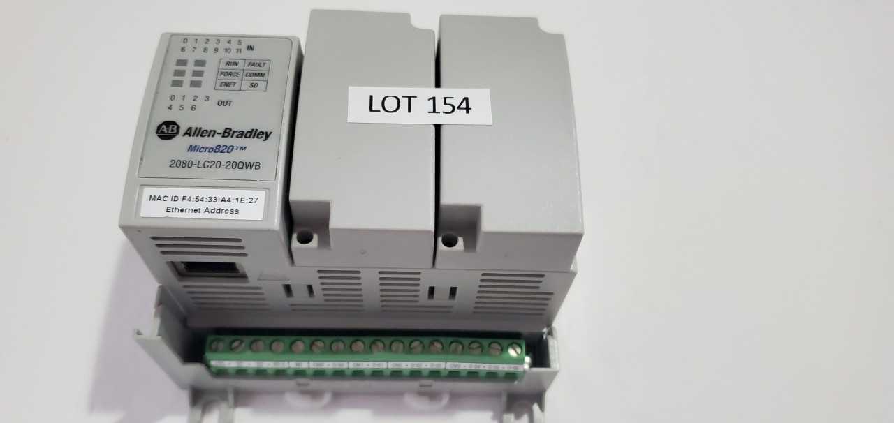 Allen Bradley Micro 820  2080-LC20-20QWB PLC - AUTOMATION & CONTROLS