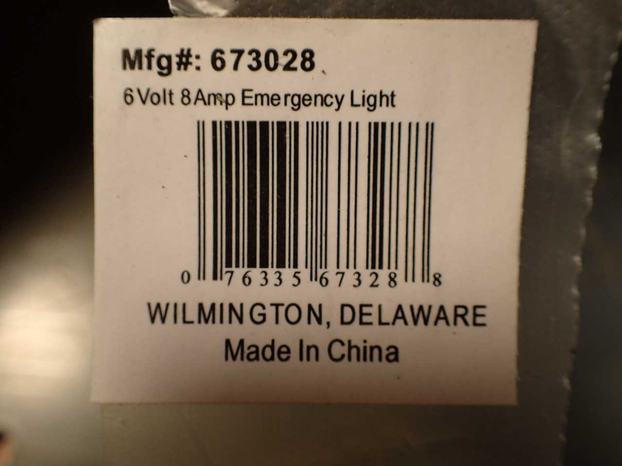 Vision CP-680, 6V, 8AH Sealed Lead-Acid SLA Emergency Light Rechargeable Battery - INDUSTRIAL PARTS