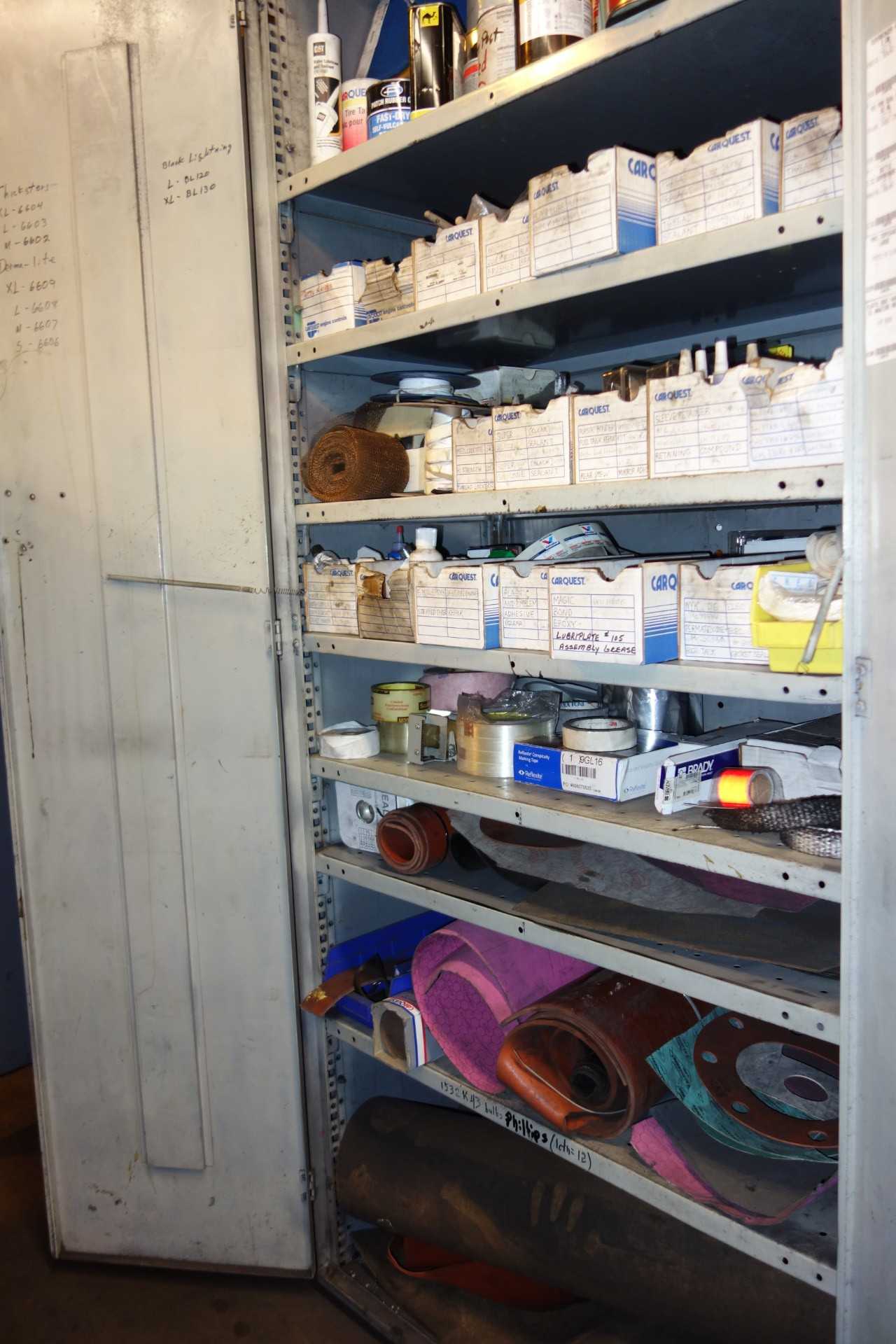 CONTENTS WITH CABINET, ADHESIVE SUPPLIES - TOOL STORAGE
