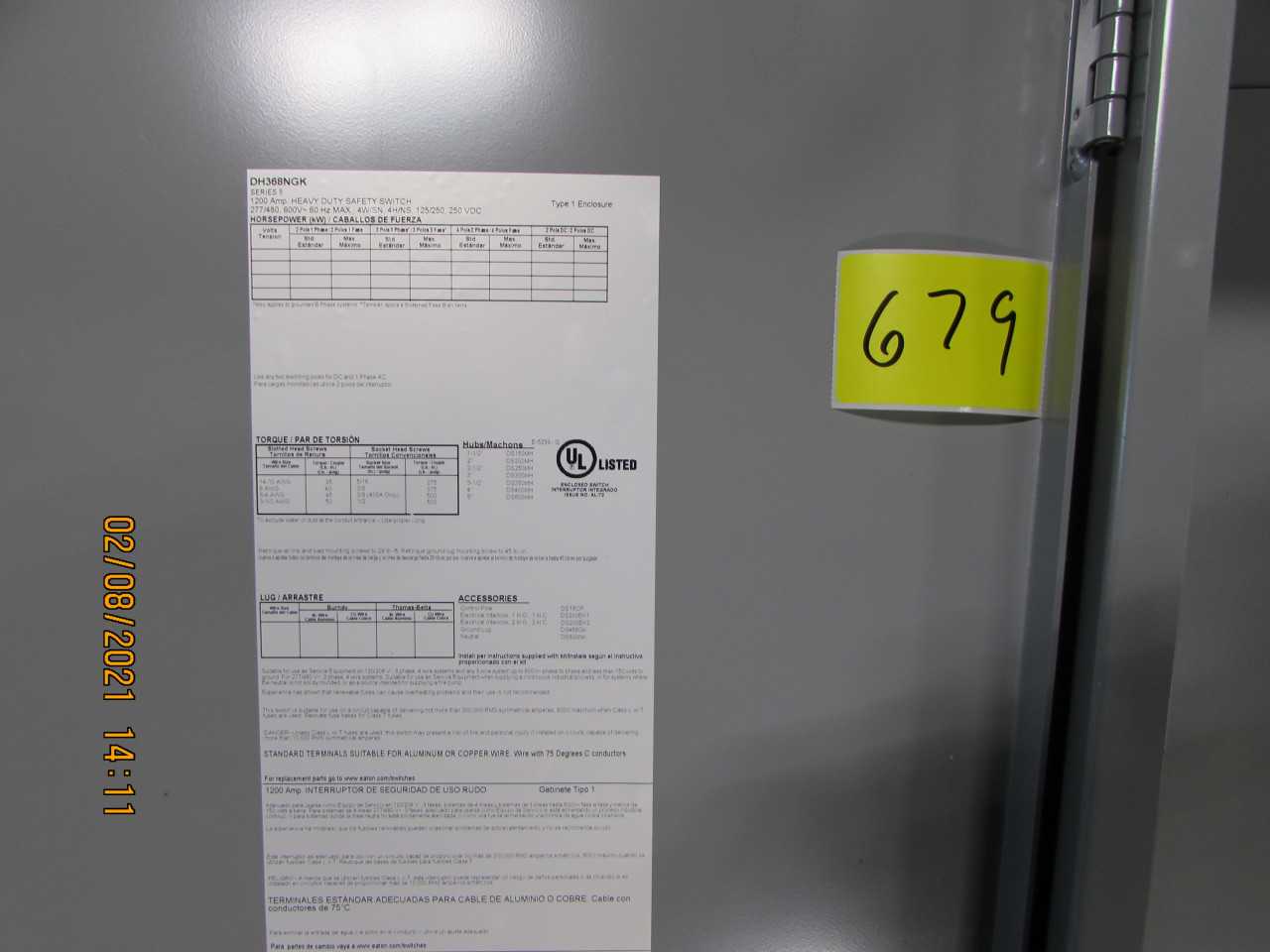 Eaton DH368NGK Heavy Duty Safety Switch - SAFETY EQUIPMENT