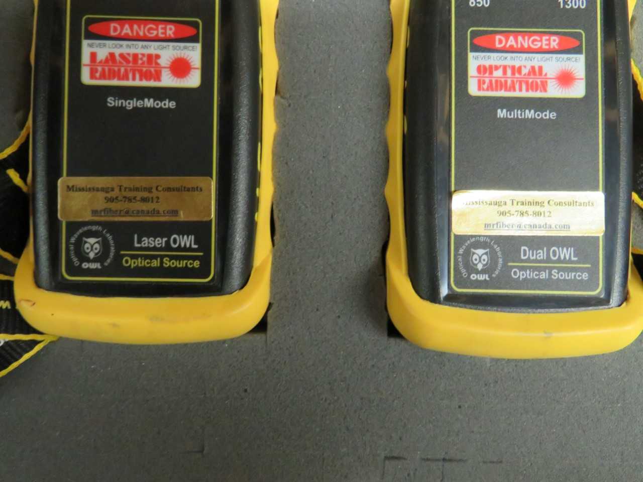 LASER OWL RADIATION TESTING KIT, W/ FIBER OWL OPTICAL POWER METER FO-2+, LASER RADIATION CLASS IIIA LASER, DUAL OWL OPTICAL SOURCE - ELECTRIC POWER TOOLS