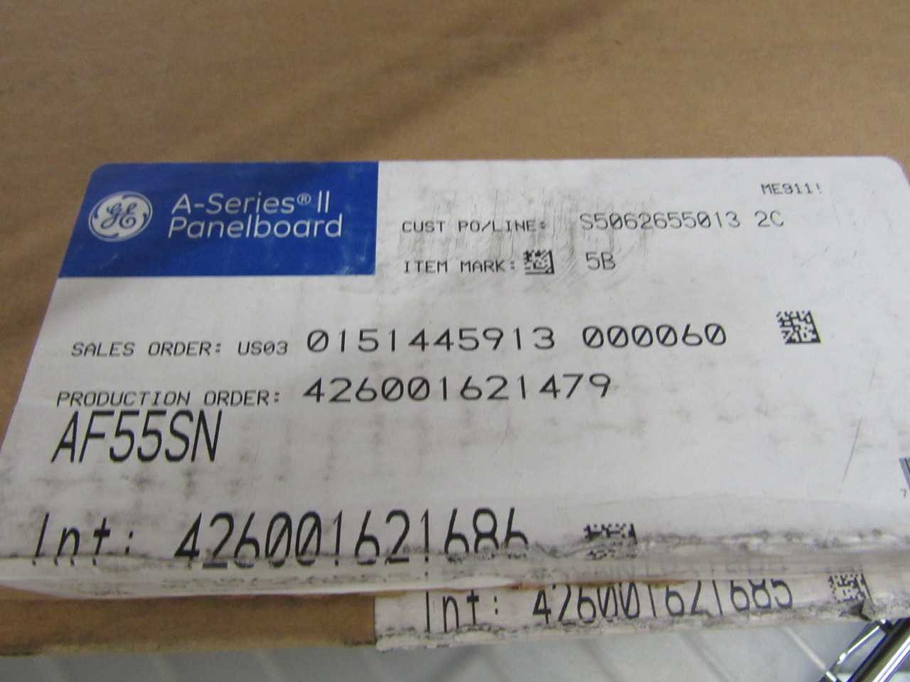 Quantity of 2x AF55SN Electrical Panel/Loadcenter/Switchboards - ELECTRICAL COMPONENTS Quantity of 2x AF55SN Electrical Panel/Loadcenter/Switchboards - ELECTRICAL COMPONENTS