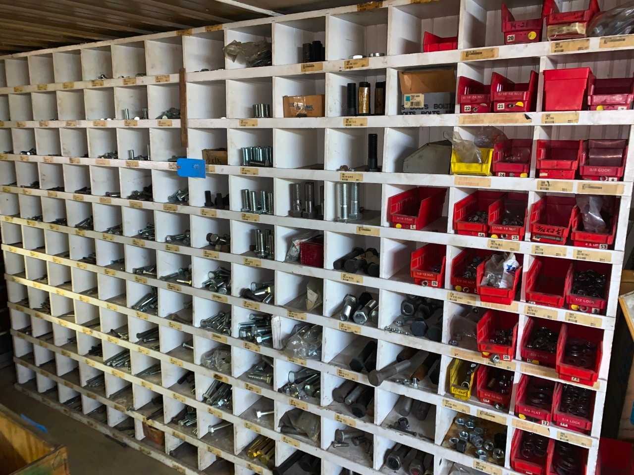 Wall Organizer filled with Nuts and Bolts - INDUSTRIAL PARTS