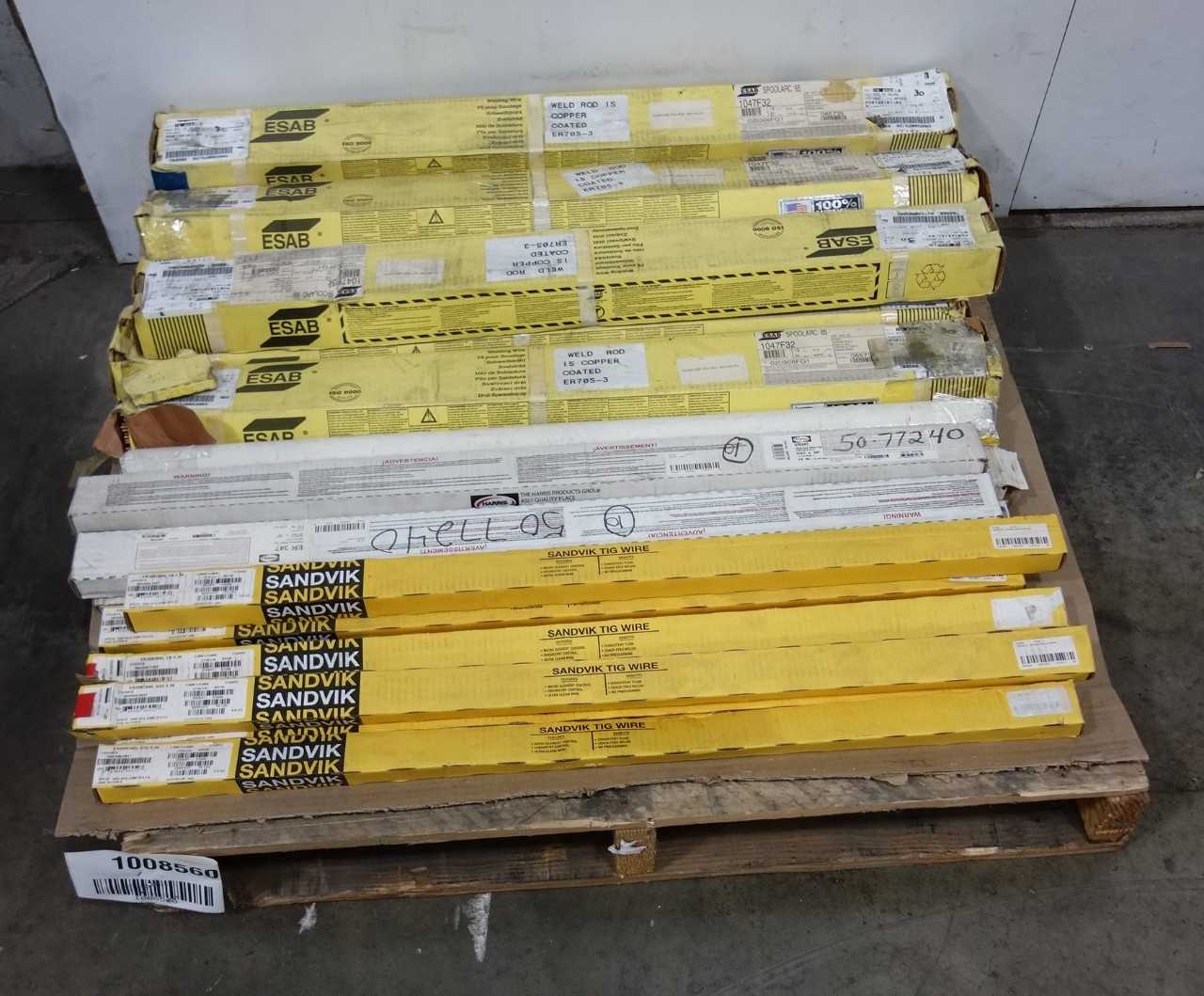 PALLET OF ASSORTED WELDING ELECTRODES - WELDING EQUIPMENT