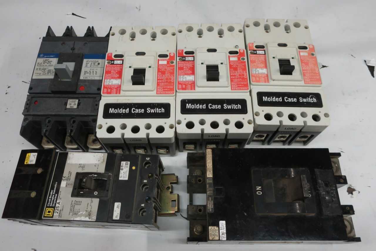 LOT OF 6 ASSORTED CIRCUIT BREAKERS - CIRCUIT BREAKERS