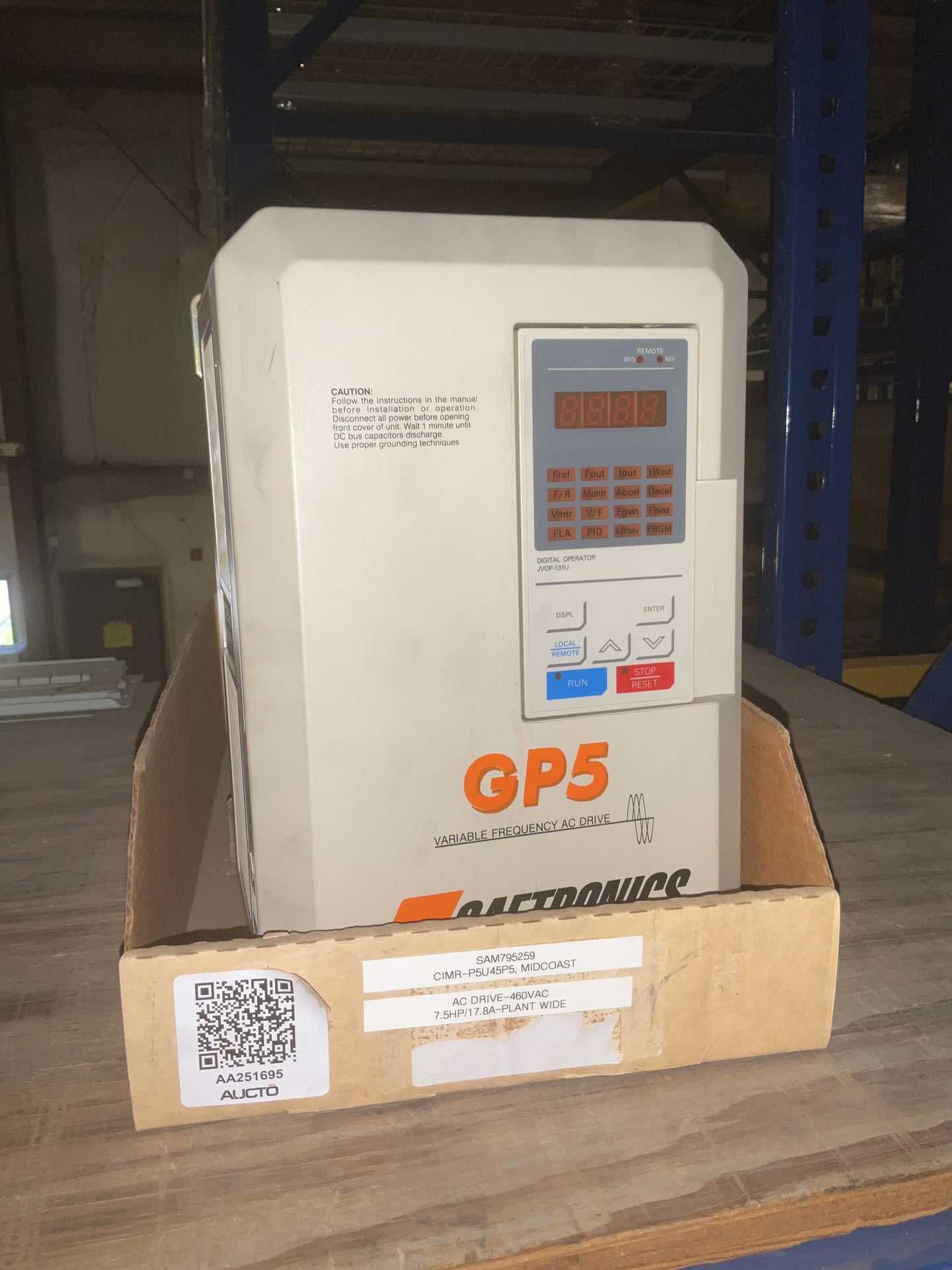 SAFTRONICS INC CIMR-P5U45P5 AC VFD DRIVE - AC VFD DRIVES SAFTRONICS INC CIMR-P5U45P5 AC VFD DRIVE - AC VFD DRIVES