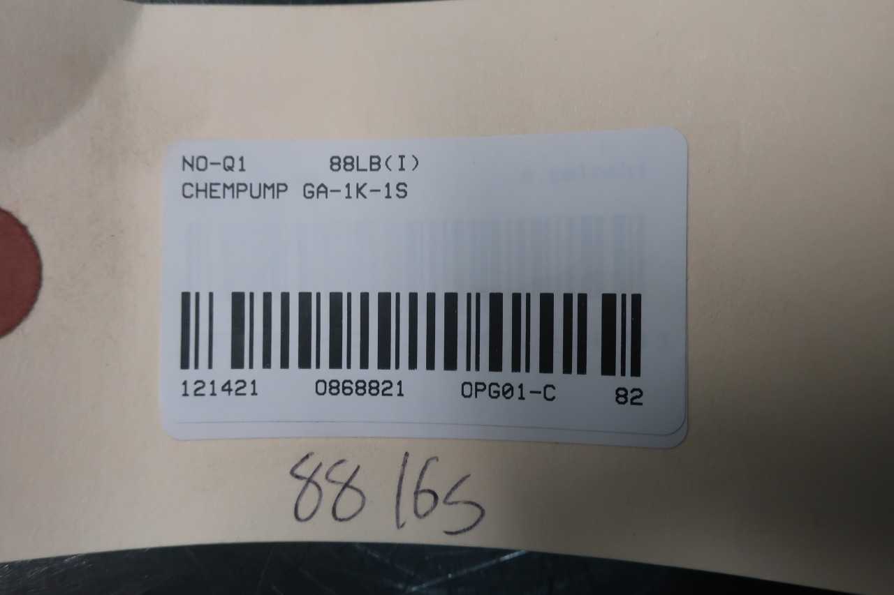 CHEMPUMP GA-1K-1S CENTRIFUGAL PUMP 1.2HP 575V-AC 1IN X 3/4IN - CENTRIFUGAL PUMP