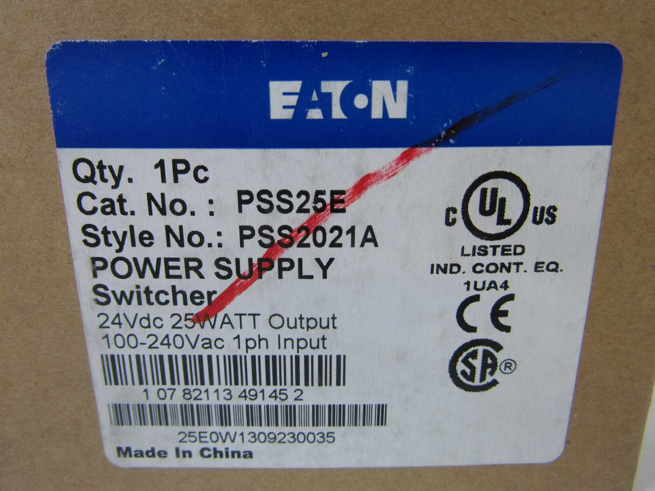 Quantity 1 of Eaton PSS25E Power Supply 1A - ELECTRICAL COMPONENTS
