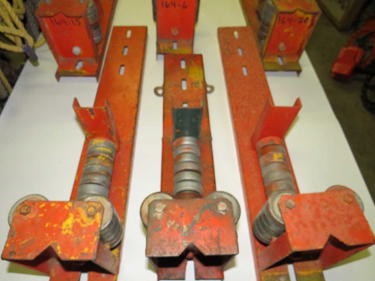 LOT OF 6 ASSORTED 6" FIXED TRAY ROLLER - TRAILER MOUNTED EQUIPMENT