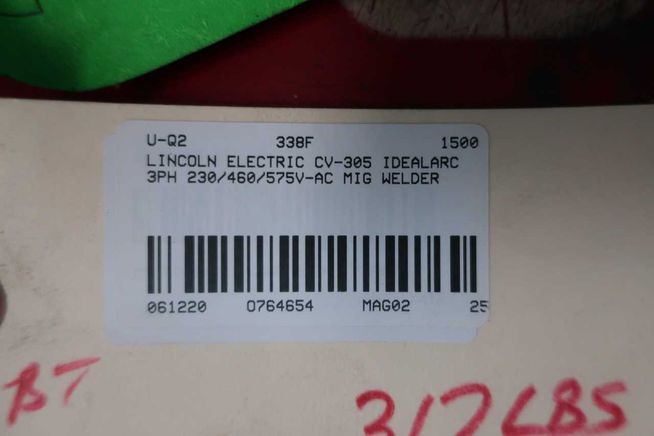 LINCOLN ELECTRIC CV-305 IDEALARC 3PH 230/460/575V-AC MIG WELDER - WELDING EQUIPMENT