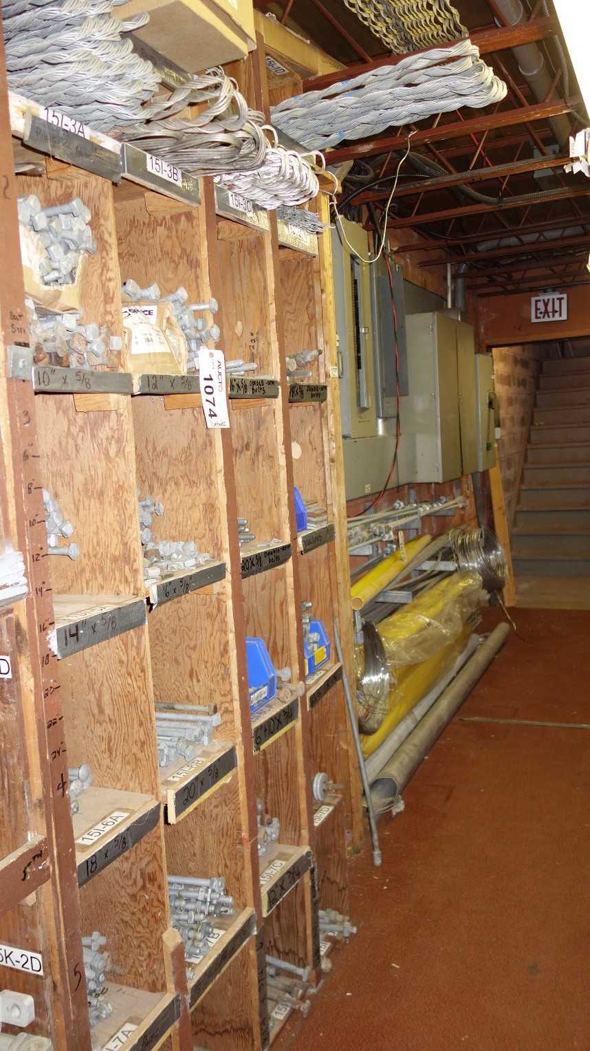 CONTENTS OF PIGEON HOLE CABINET, ASSORTED POWERLINE MATERIAL - ELECTRICAL COMPONENTS