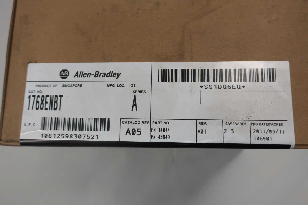 ALLEN BRADLEY 1768-ENBT ETHERNET INTERFACE MODULE SER A - AUTOMATION & CONTROLS