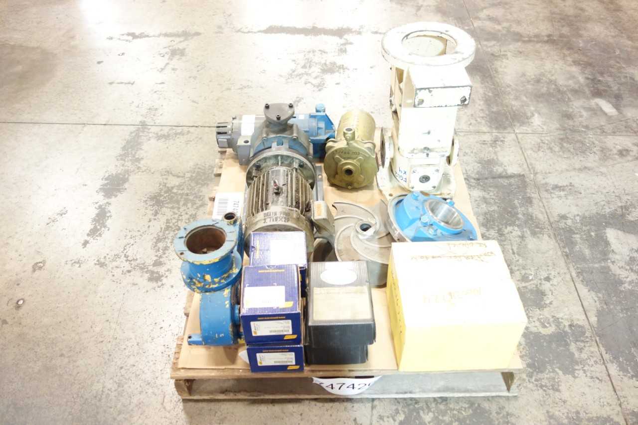 1 PALLET OF ASSORTED PUMPS, CARTRIDGE SEALS, PUMP PARTS & ACCESSORIES- JOHN CRANE, CHESTERTON, FTI - POWER TRANSMISSION