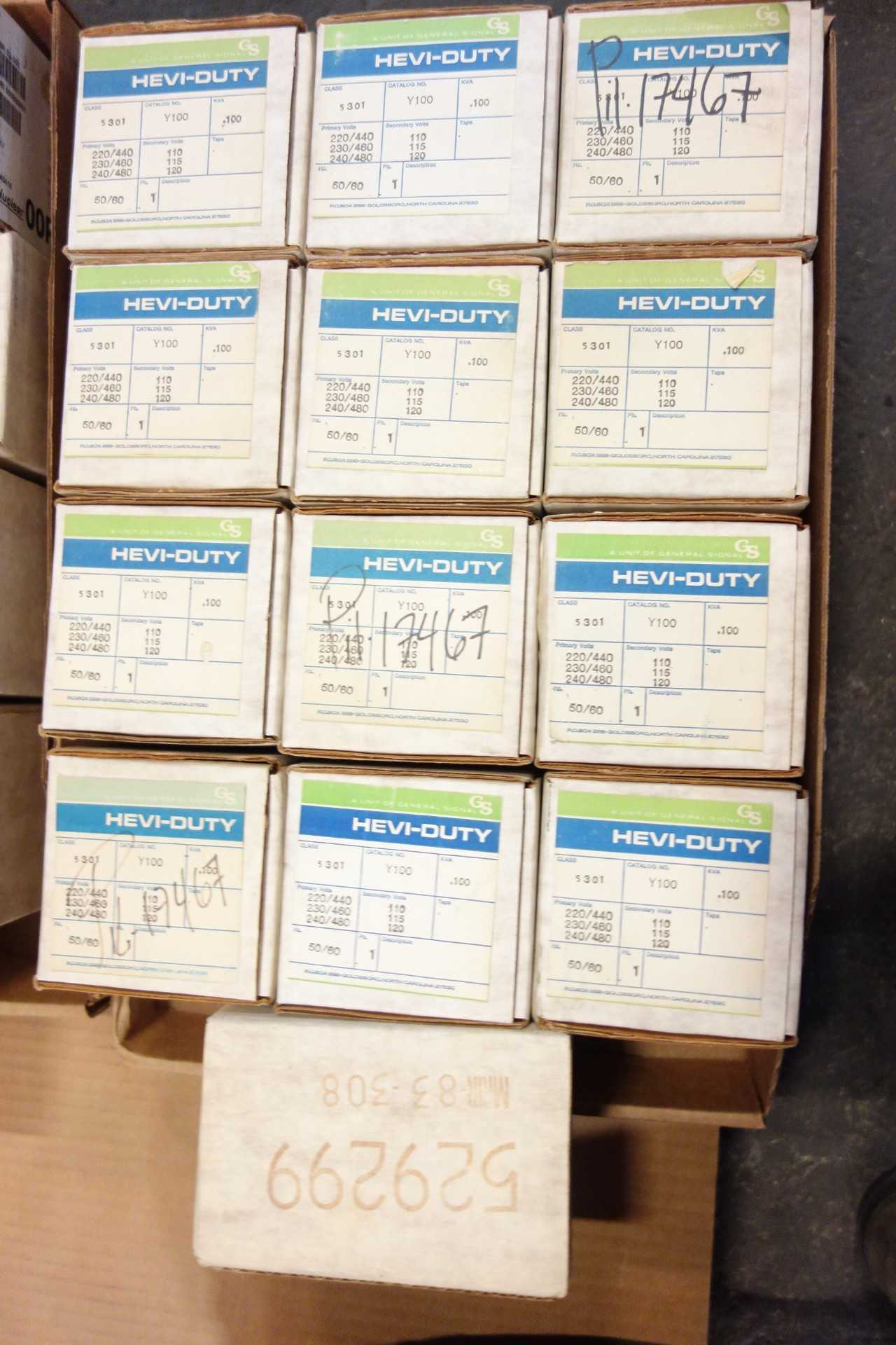 LOT OF 13 GS GENERAL SIGNAL Y100 100VA 240/480V-AC 120V-AC VOLTAGE TRANSFORMER - CONTROL TRANSFORMERS
