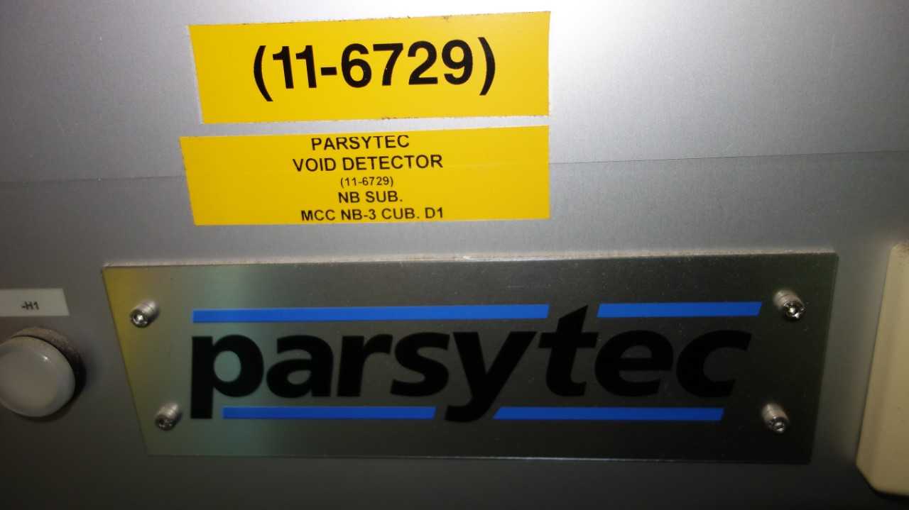 PARSYTEC VOID DETECTOR CONTROL CABINET - AUTOMATION & CONTROLS