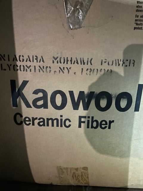 Bulk Lot of Thermal Ceramics Kaowool Ceramic Fiber - QTY Approx. 25 Cases on 2 Pallets - MISCELLANEOUS