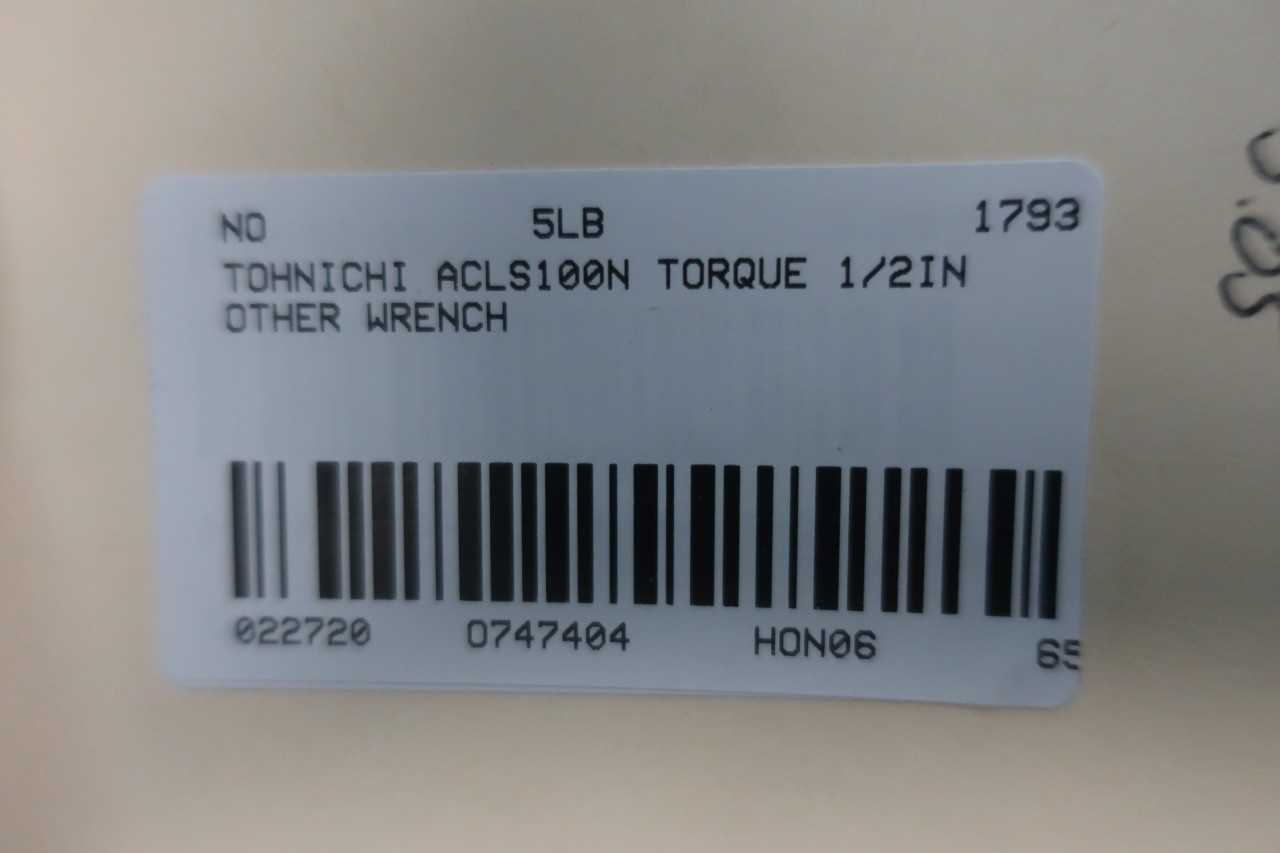 TOHNICHI ACLS100N TORQUE 1/2IN OTHER WRENCH - HAND TOOLS