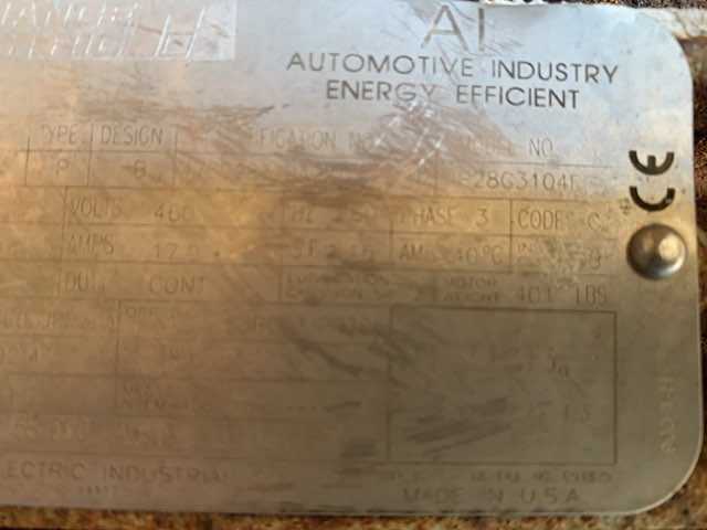 15 HP 1800 RPM 284U Frame Reliance Motor - ELECTRIC MOTORS