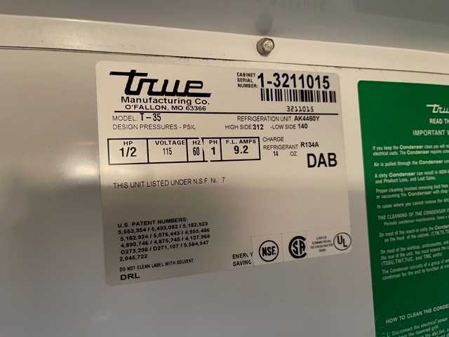 TRUE Stainless Steel Refrigerator