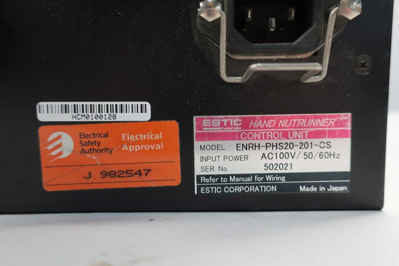 ESTIC ENRH-PHS20-201-CS HANDY 1000 100V-AC NUTRUNNER CONTROLLER - ELECTRIC POWER TOOLS