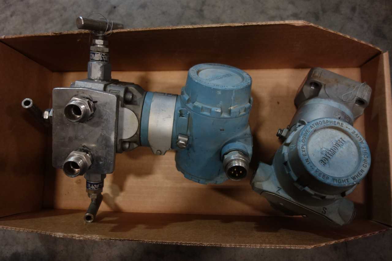 1 LOT OF ASSORTED PRESSURE TRANSMITTERS- ROSEMOUNT - INSTRUMENTATION