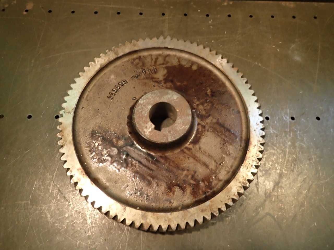 RH Helical Gear 14" OD 80T 55 Deg Helix Angle 2" Thick + 3/4" Raised Hub NOS - HOLEMAKING TOOLS