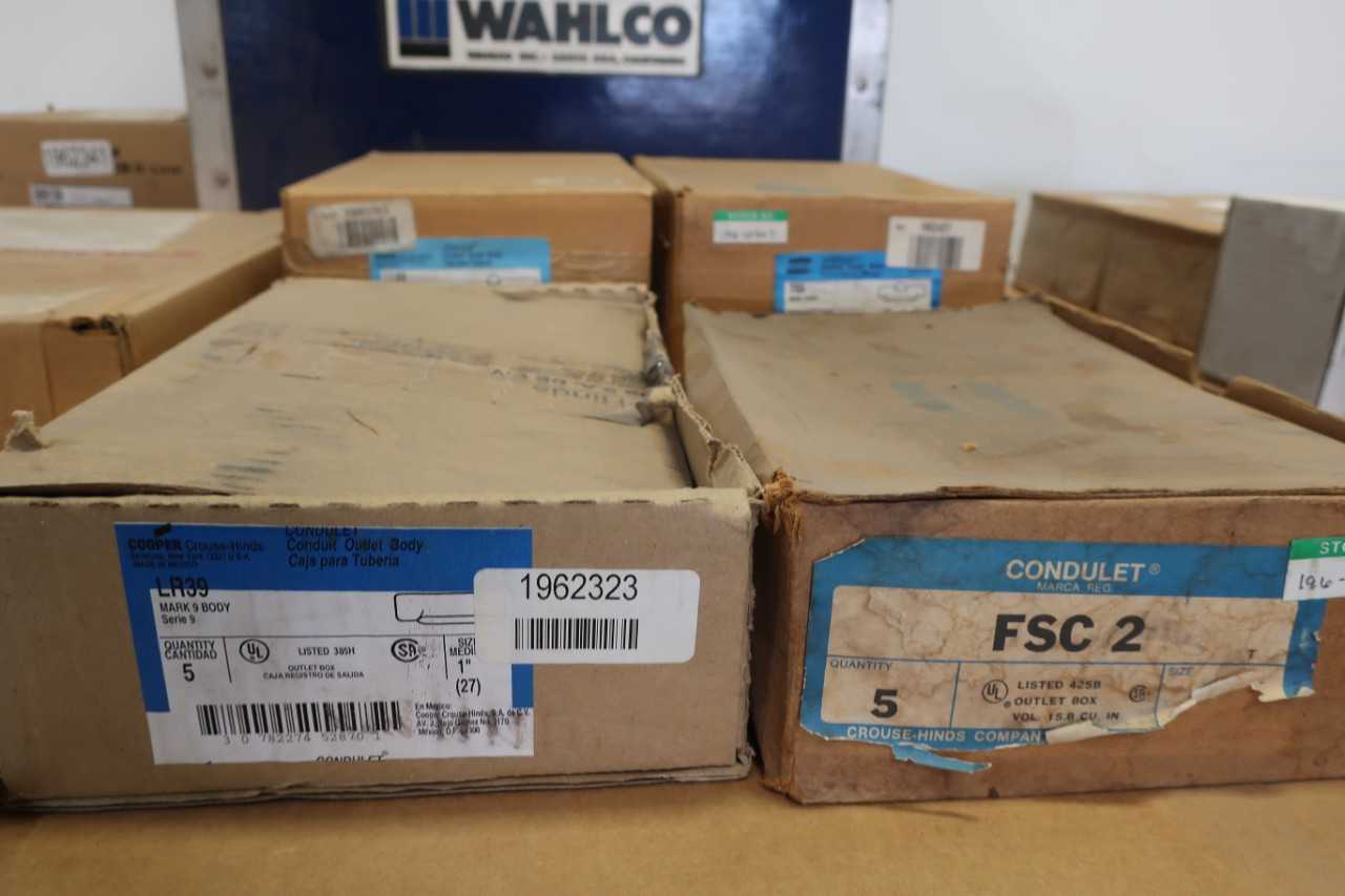 2 PALLETS OF ASSORTED TRANSFORMER, CONDUIT BODIES, MODULES, PUMP IMPELLERS - CONTROL TRANSFORMERS