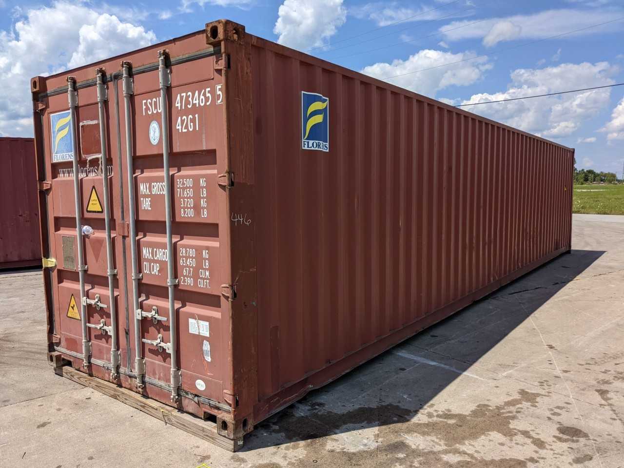 FLORENS 40FT STANDARD CUBE SHIPPING CONTAINER - INDUSTRIAL PARTS FLORENS 40FT STANDARD CUBE SHIPPING CONTAINER - INDUSTRIAL PARTS