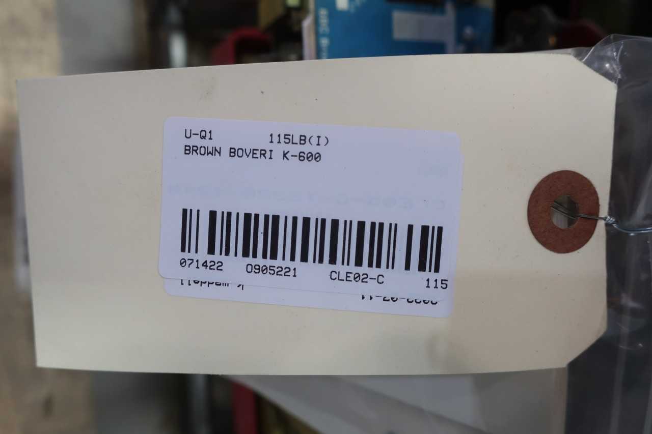 ITE K-600 K-LINE BBC BROWN BOVERI 22000A AMP 600A AMP 600V-AC AIR CIRCUIT BREAKER - CIRCUIT BREAKERS