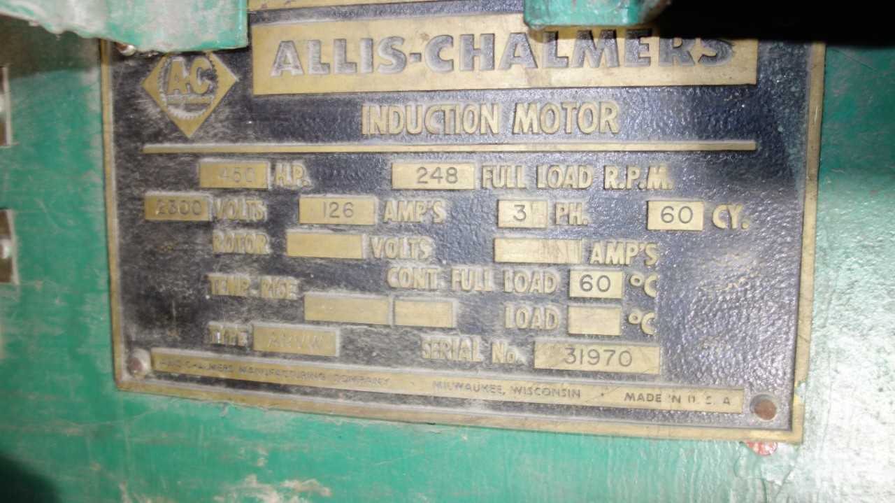 ALLIS CHALMERS 212-629-501 84X60 VERTICAL CENTRIFUGAL PUMP MOTOR - CENTRIFUGAL PUMP