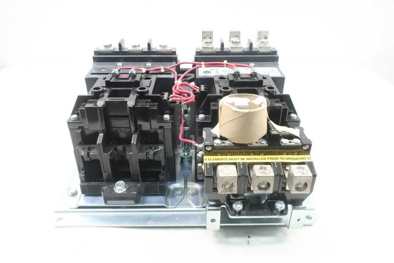 ALLEN BRADLEY 505-EOD SER B 115-120V-AC 100HP SIZE 4 REVERSING STARTER - MOTOR STARTERS