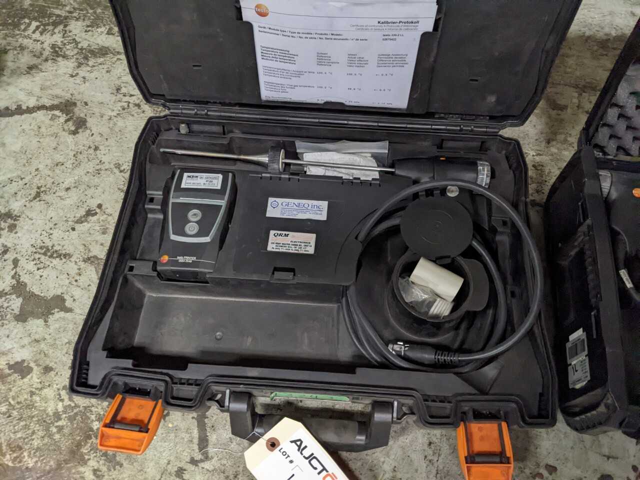 LOT OF 2 ASSORTED TESTO TEST EQUIPMENT, 0632 3307 51 PROBE, 0554 0549 PRINTER - INDUSTRIAL PARTS