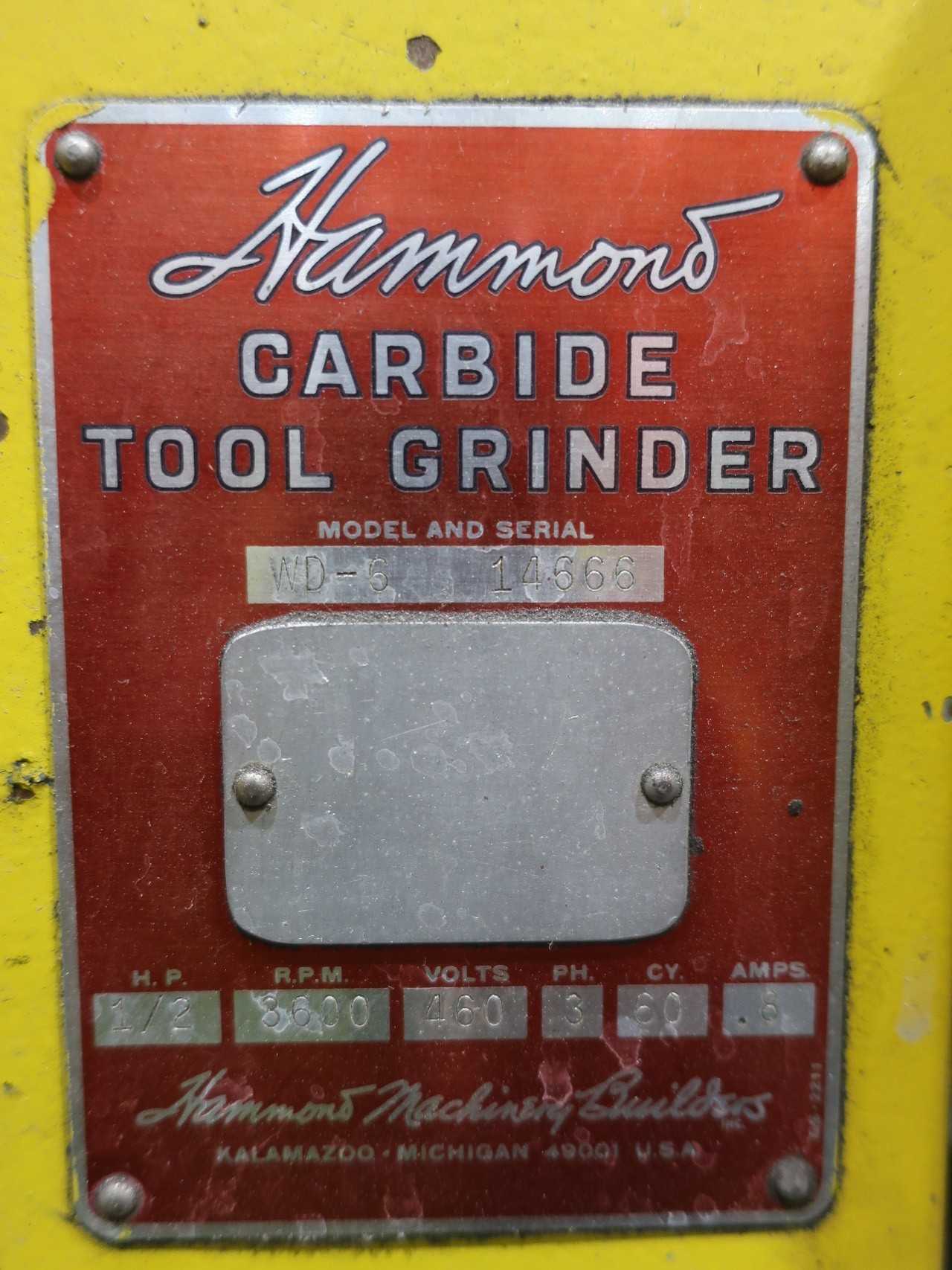Carbide tool grinder, 7" wheel, 3600RPM, 460V-AC - GRINDING MACHINES