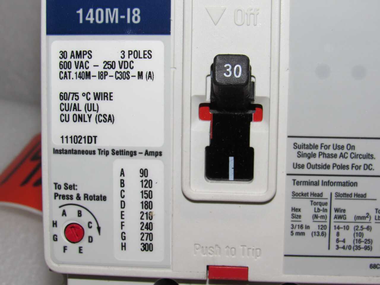 Allen Bradley Breakers - CIRCUIT BREAKERS