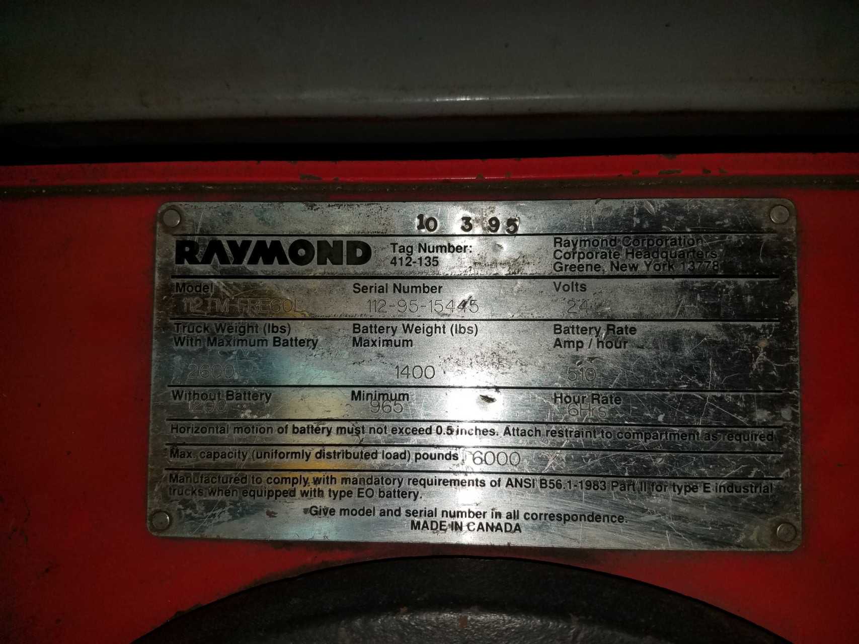 1995 Raymond 112TMFRE60L rider pallet jack Omaha NE - MANUAL PALLET JACKS