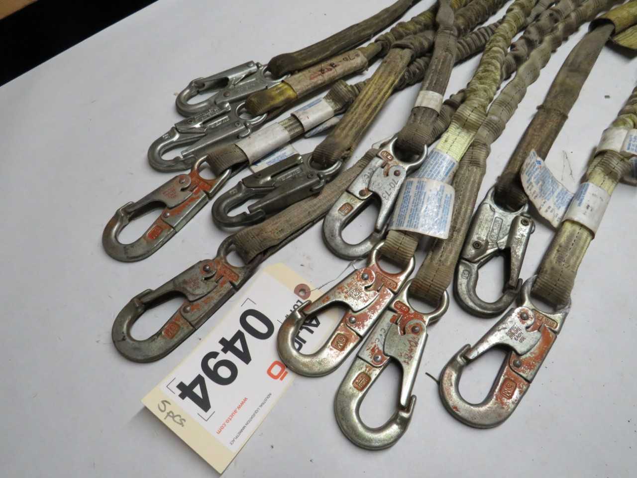 LOT OF 5 ASSORTED MILLER DURAFLEX FPD29811 SAFETY LANYARD - SAFETY EQUIPMENT