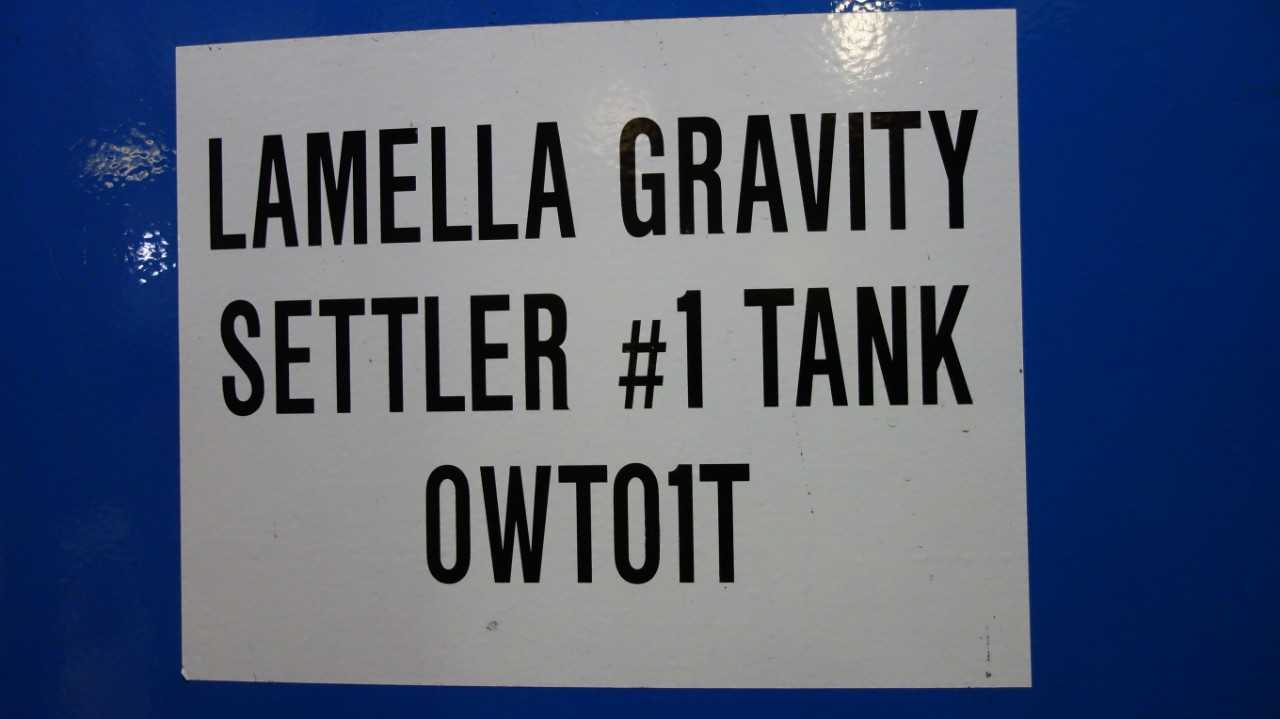 US FILTERS LAMELLA GRAVITY SETTLER TANK - PROCESS EQUIPMENT