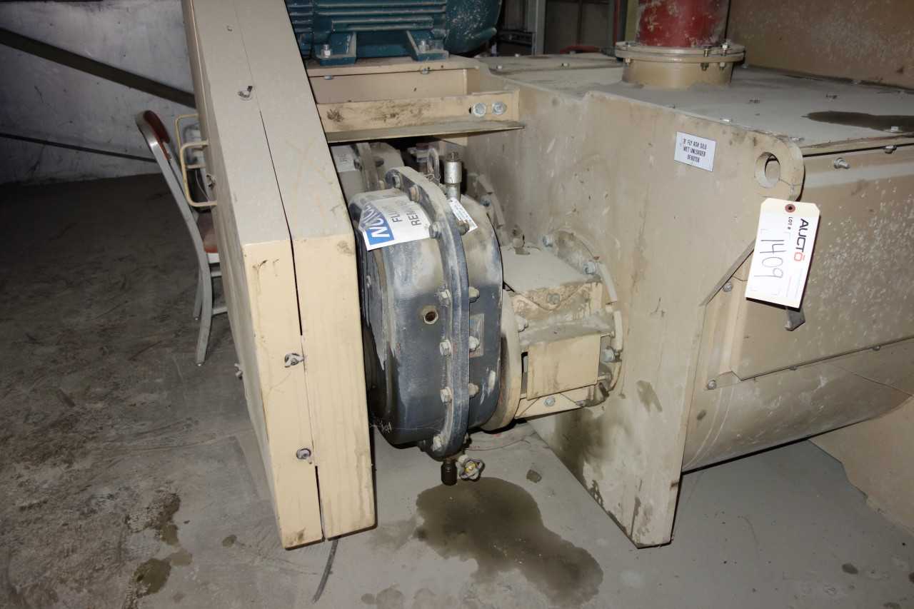 UNITED CONVEYOR MODEL 4050 54854-14-6200-49 FLY ASH PIN PADDLE WET MIXER UNLOADER - PROCESS EQUIPMENT