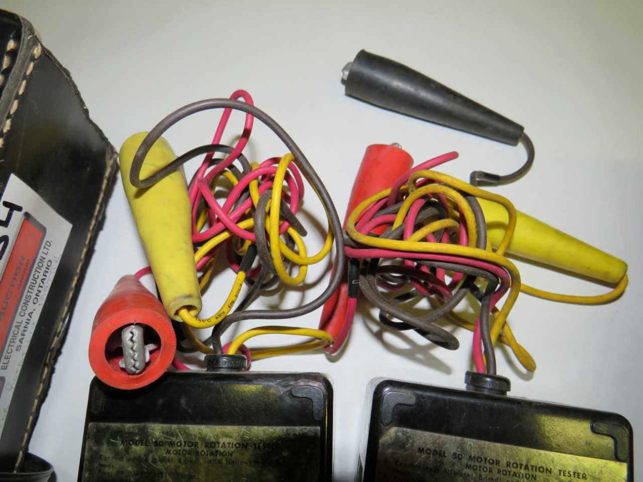 LOT OF 2 MOTOR ROTATION TESTER MODEL 50 - ELECTRIC POWER TOOLS