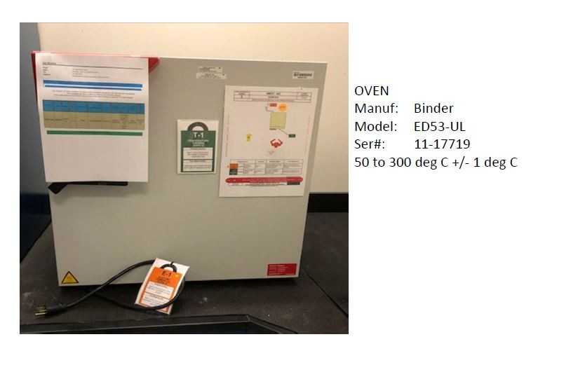 Binder Oven, Model #ED53 UL - LAB & SCIENTIFIC