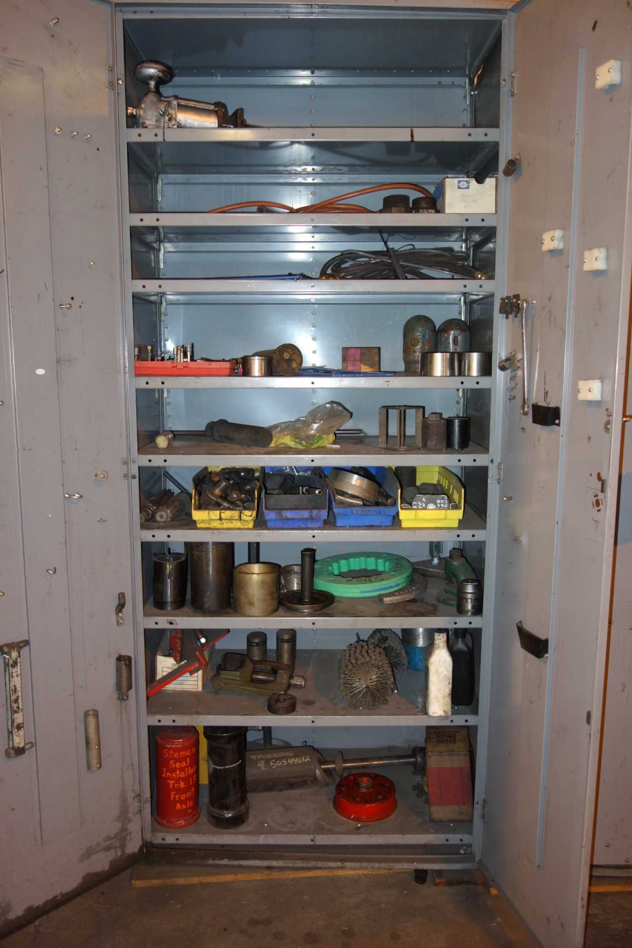 CONTENTS WITH CABINET, HEAVY EQUIPMENT PARTS - SHELVING