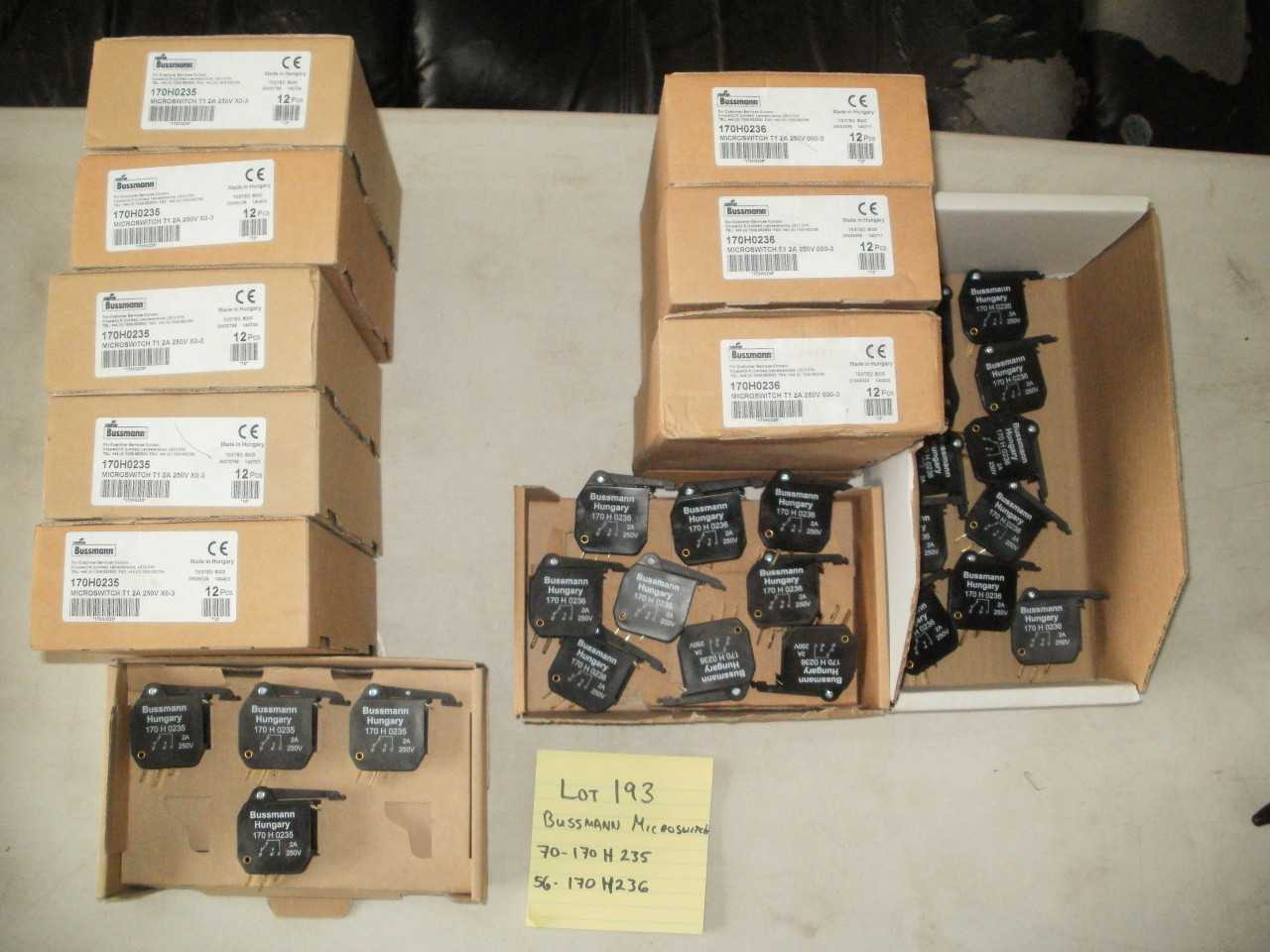 Bussmann MICROSWITCH 170H235 - 170H236 - ELECTRICAL COMPONENTS