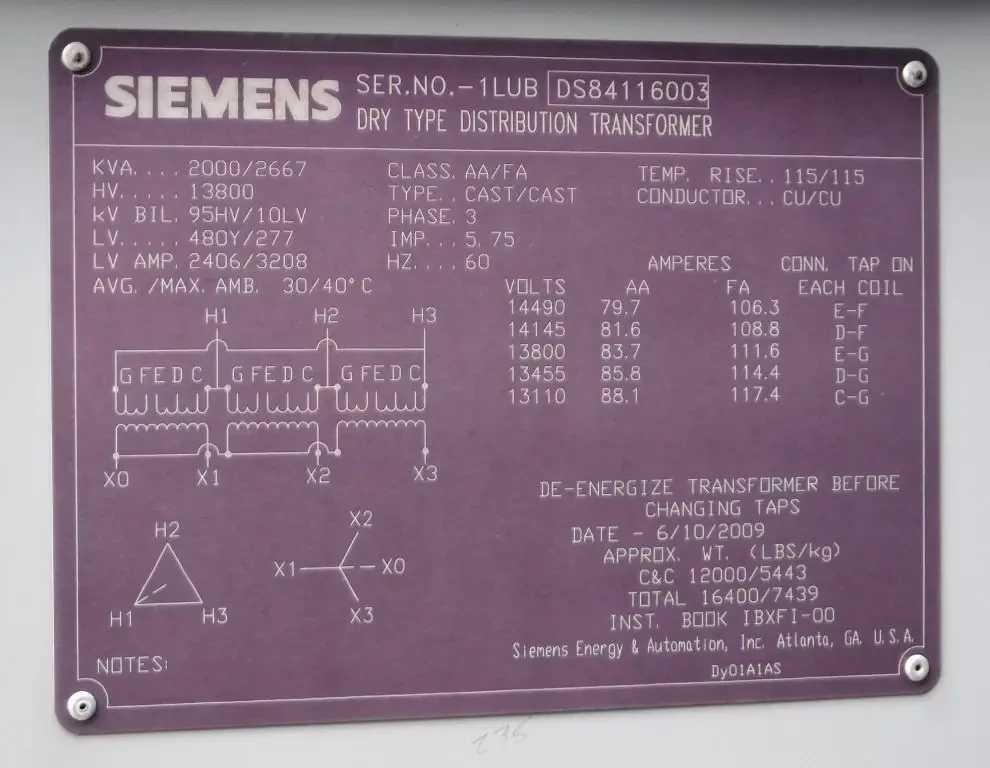 Siemens Dry Type Cast-Coil Transformers - POWER GENERATORS