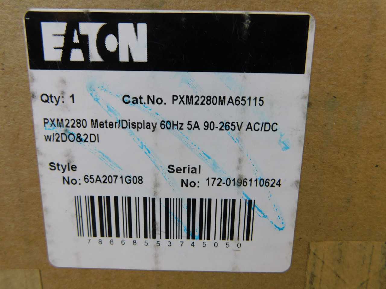 (1) Eaton PXM2280MA65115 Electrical Meter 5A 90-265V - ELECTRICAL COMPONENTS