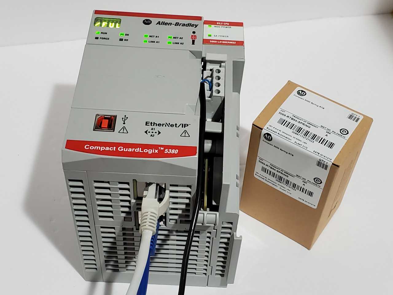 Allen Bradley CompactLogix 5069-L3100ERMS2 Plus Brand new 5069-RTB64 Spring - AUTOMATION & CONTROLS