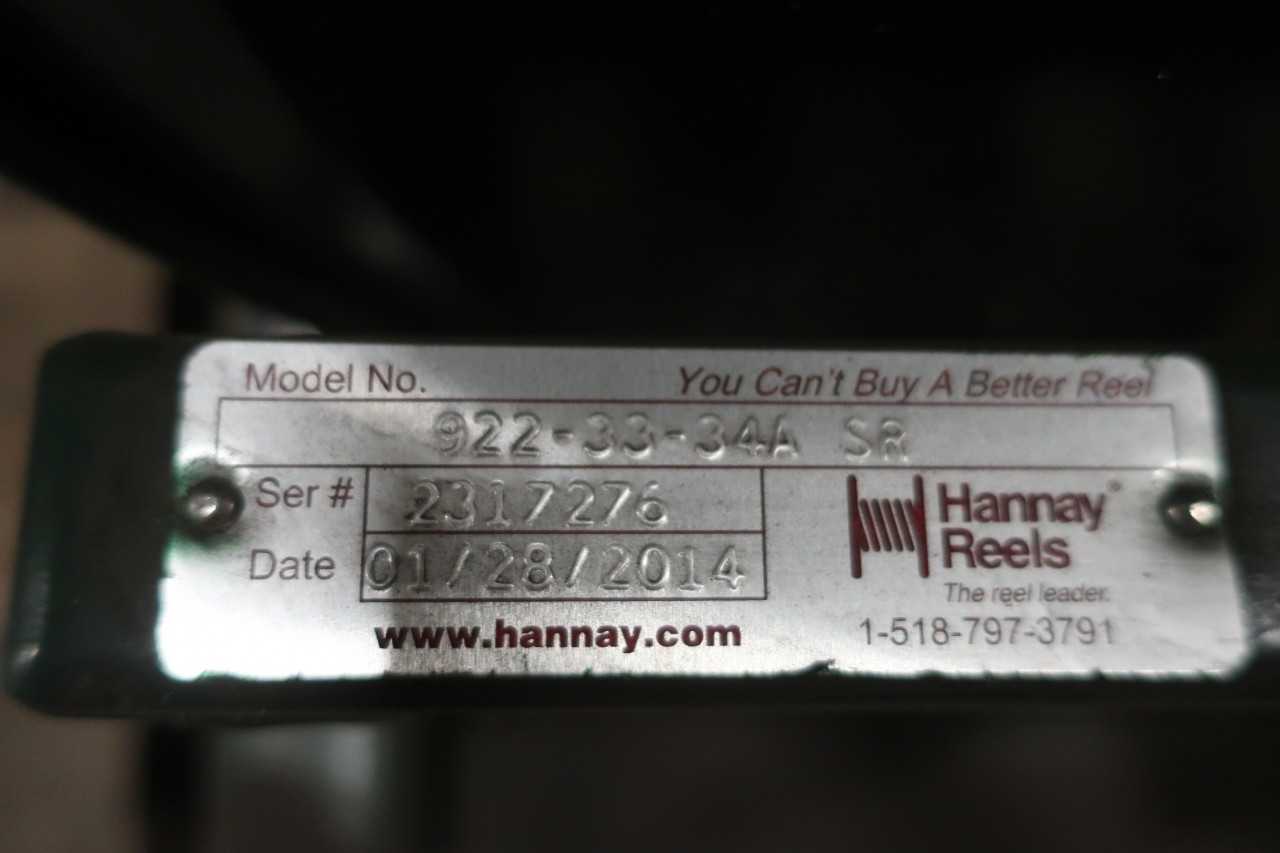 HANNAY REELS 922-33-34A SR HOSE AND REAL - HOSE