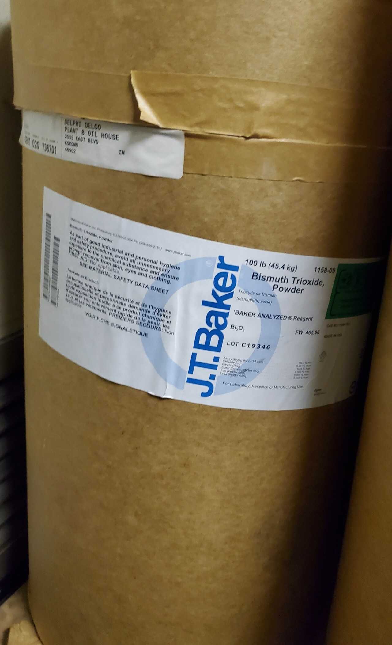 Bismuth Trioxide - 48 pounds - PROCESS EQUIPMENT