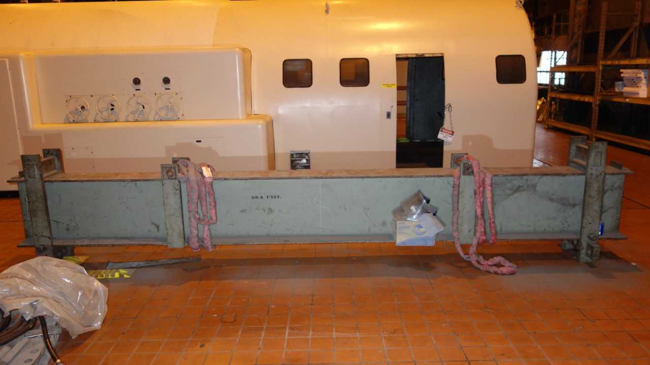 LOT OF 2 ASSORTED STEEL CRANE GIRDER I-BEAM - LIFTING EQUIPMENT